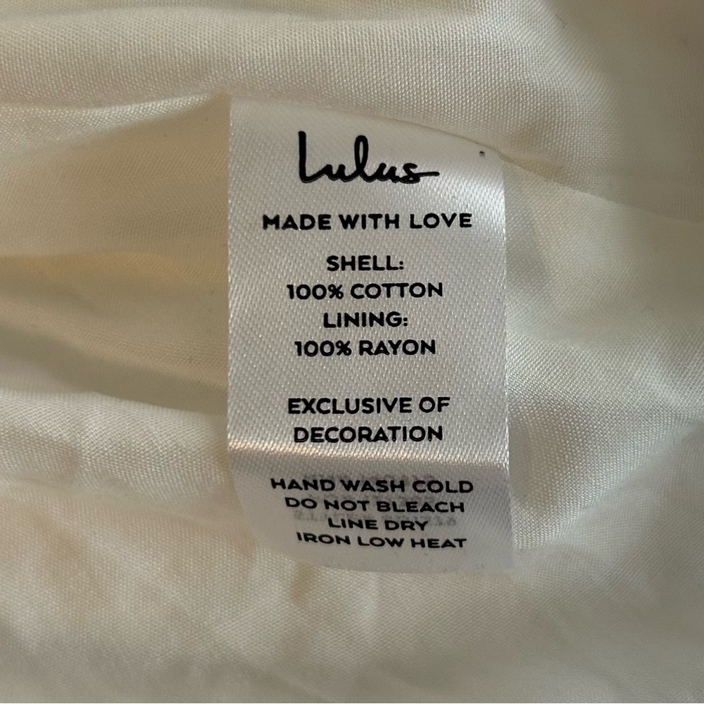LULUS Chasing Summer White Swiss Dot‎ Tie-Back Maxi Dress SZ Small White NEW - Picture 8 of 10